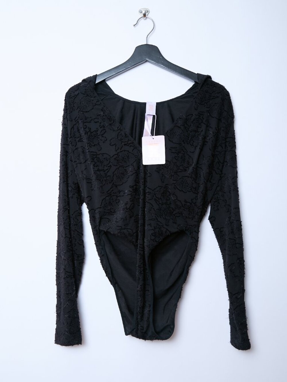 Savage x Fenty Charmed Prince Hooded Long Sleeve Bodysuit Teddy Black Caviar NWT - Picture 3 of 12